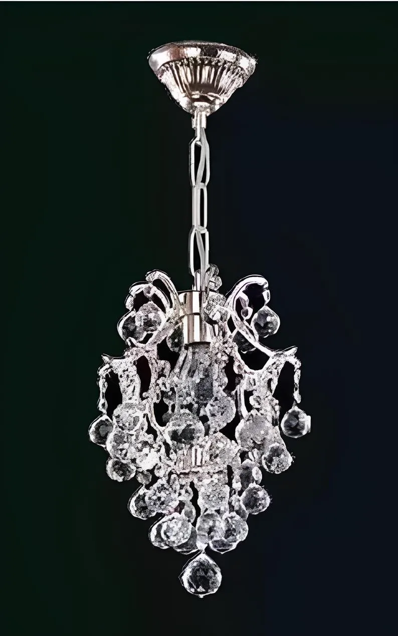 Luxury ceiling chandelier crystal silver