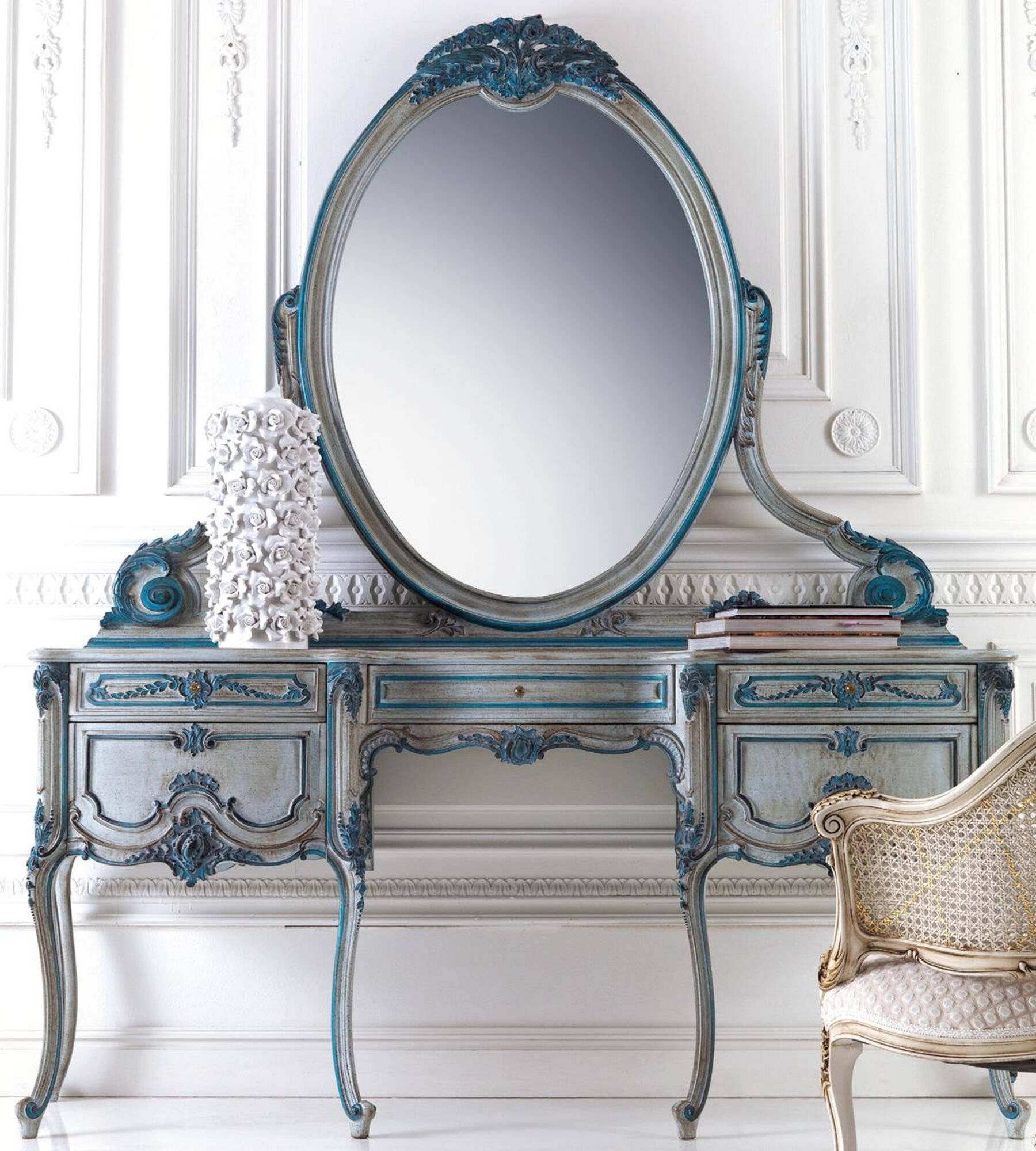 Console cabinet wall table classic console console table with mirror luxury