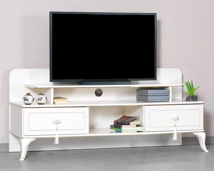 Modern TV stand living room white wood furniture TV furniture decor
