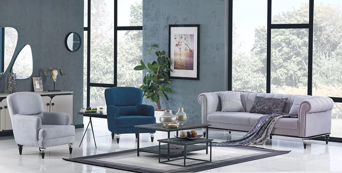 Living room sofa set 3+1+1 seat seating furniture complete upholstered sofa couch