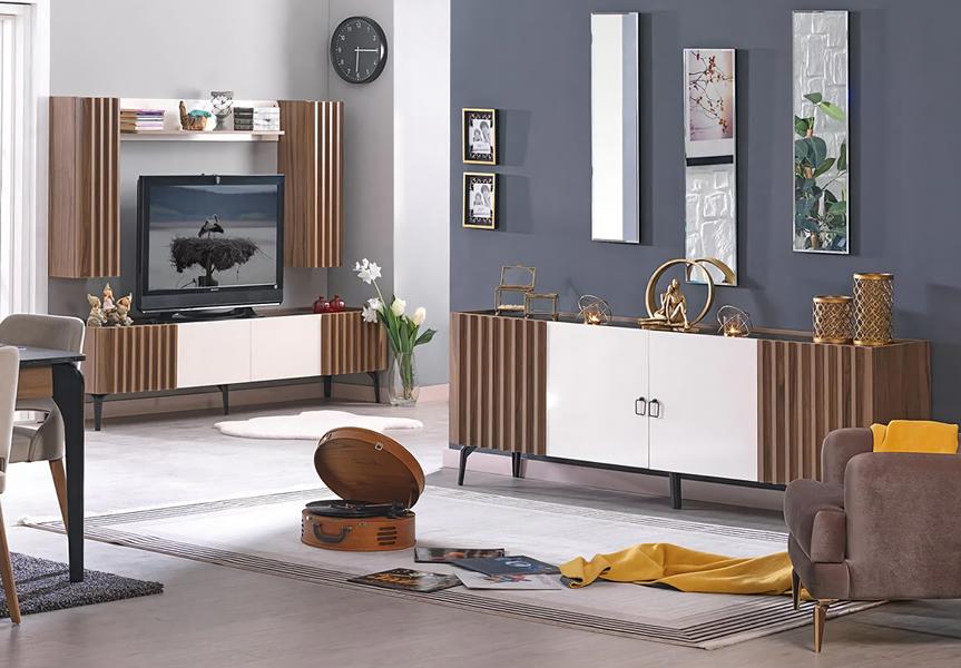 Complete living room set sideboard dresser RTV TV cabinet set 5pcs