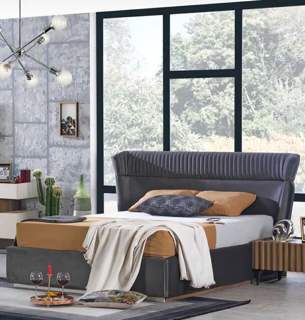 Bed bedroom furniture setup double bed beds upholstery 160x200