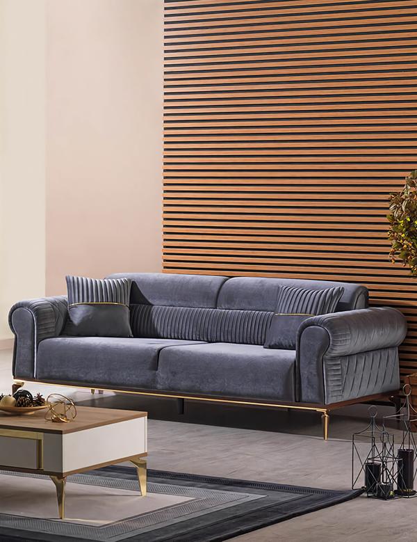 Sofa upholstered couch three-seater seating furniture upholstery furniture upholstered furniture