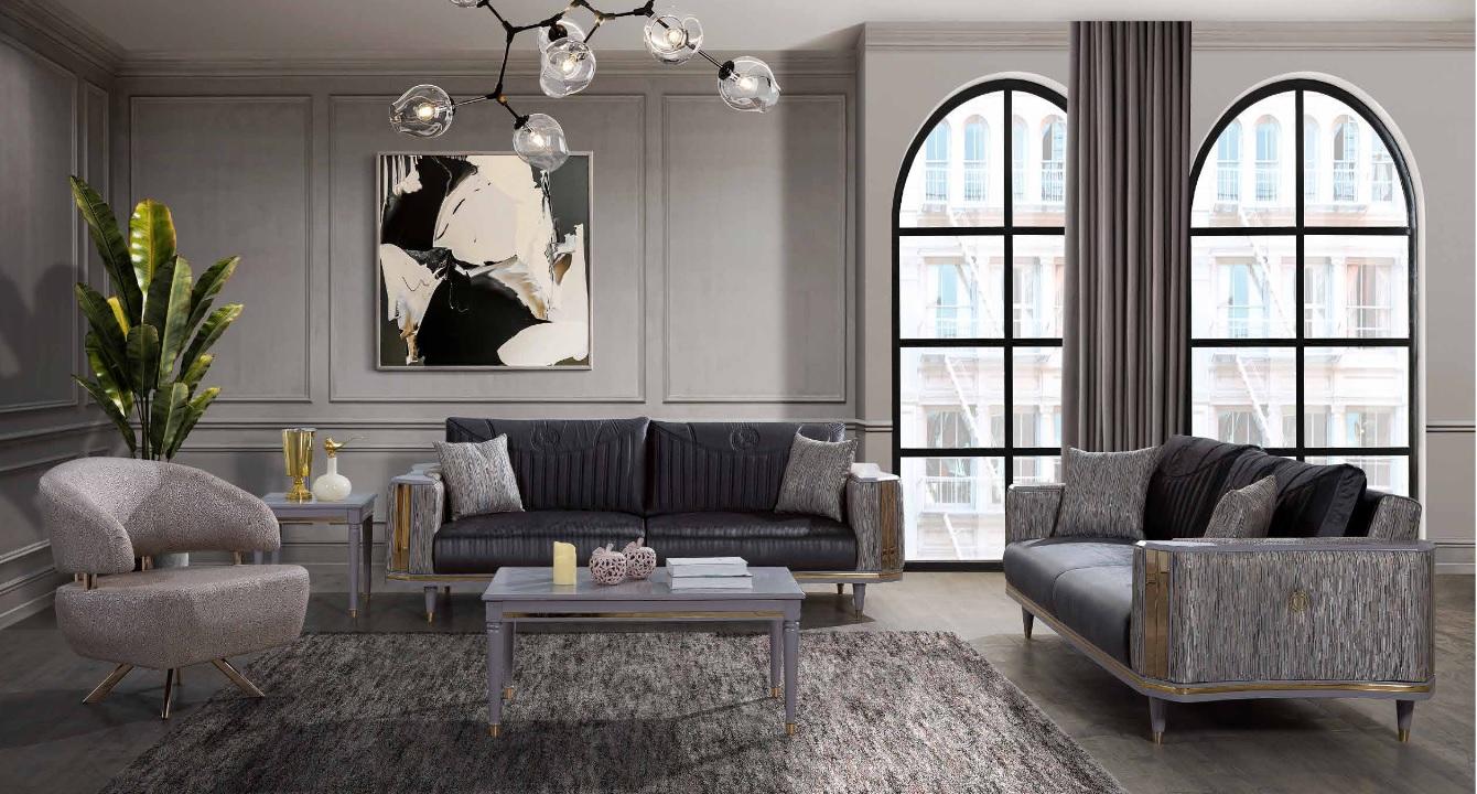 Gray living room set designer sofas luxury coffee table side table