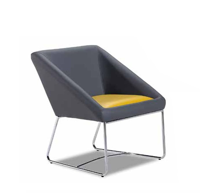 Luxury single-seater sofa couch upholstered armchair furniture waiting room office decor