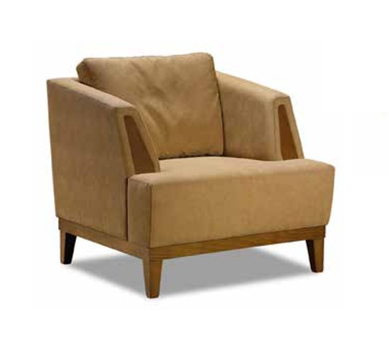 Brown upholstered chair designer textile single seat modern television chair