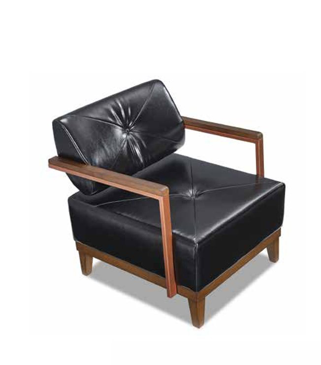 Armchair 1 Seater Leather Modern Design Upholstered Luxury Relax Living Room