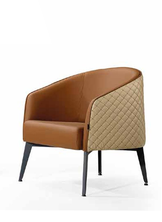 Recliner Armchair Sofa Upholstered Chair Couch Lounge Office Hotel Club Brown