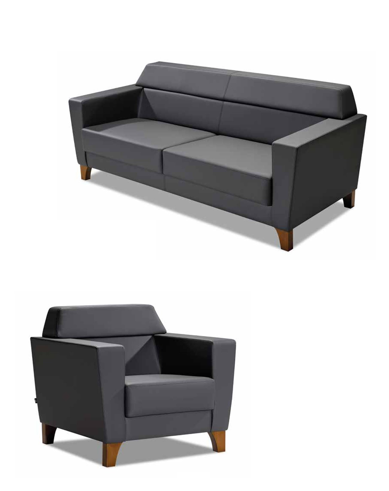 Sofa set 3+1 Leather sofa couch living area set office furniture