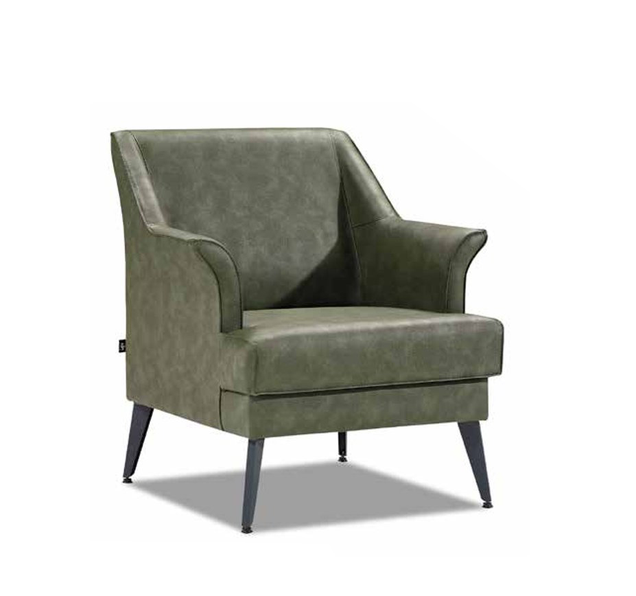 Chair 1 Seater Living Room Modern Design Furniture Green Lounge Club Leather
