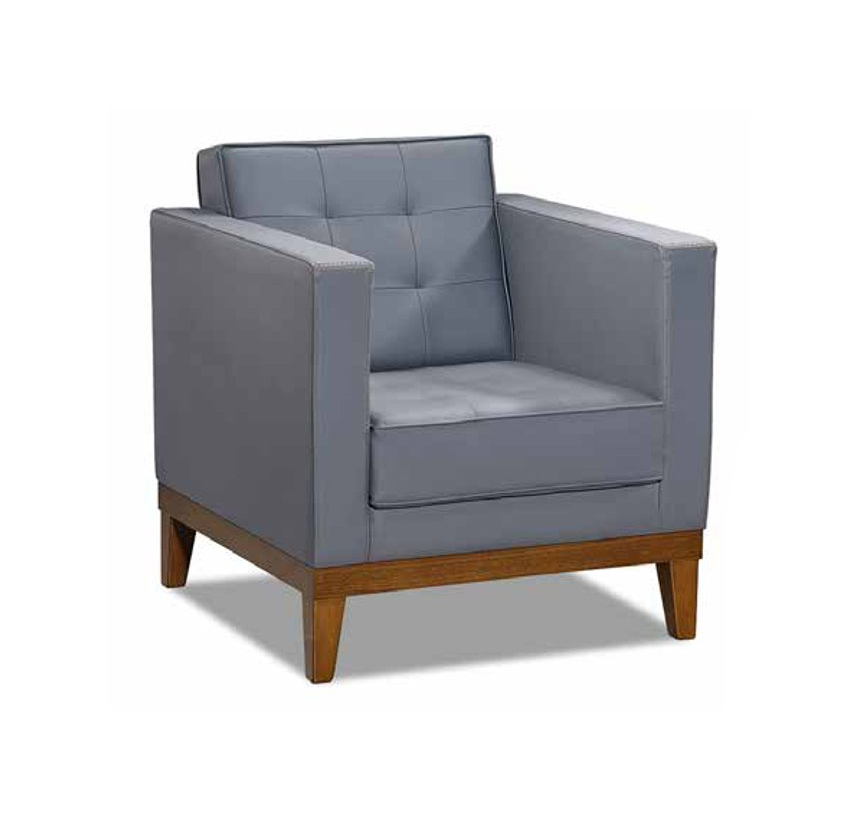 Chair 1 Seater Living Room Modern Design Elegant Furniture Gray Luxury