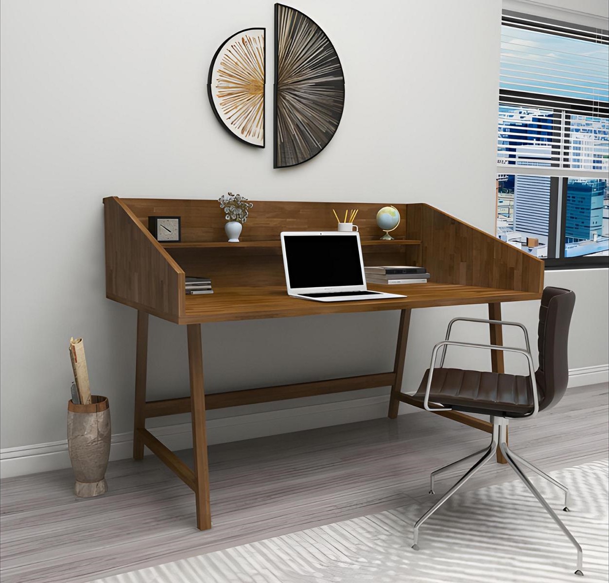 High-quality wood table designer office desk modern wooden furniture desk