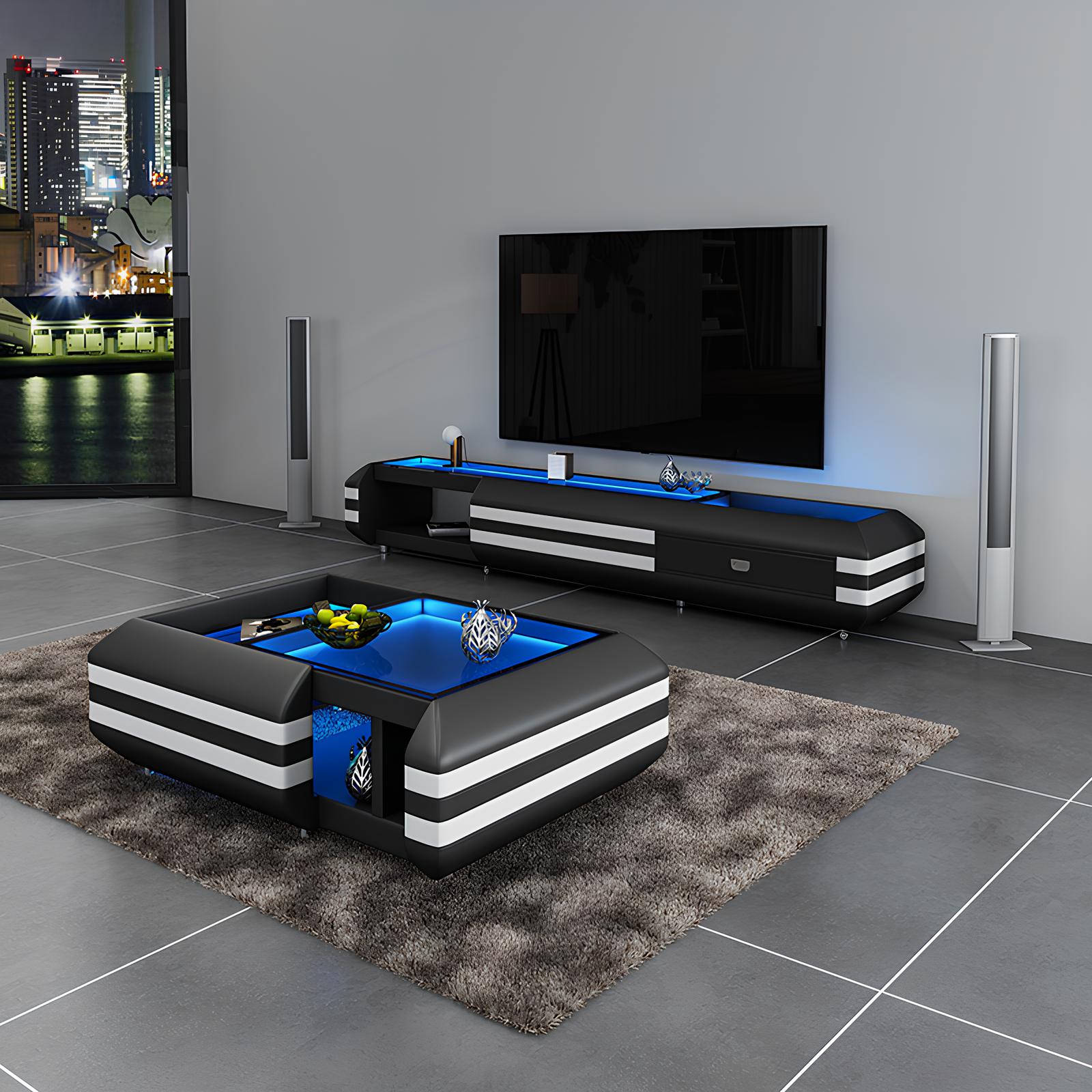 Coffee table designer table coffee table tables glass table illuminated coffee table LED