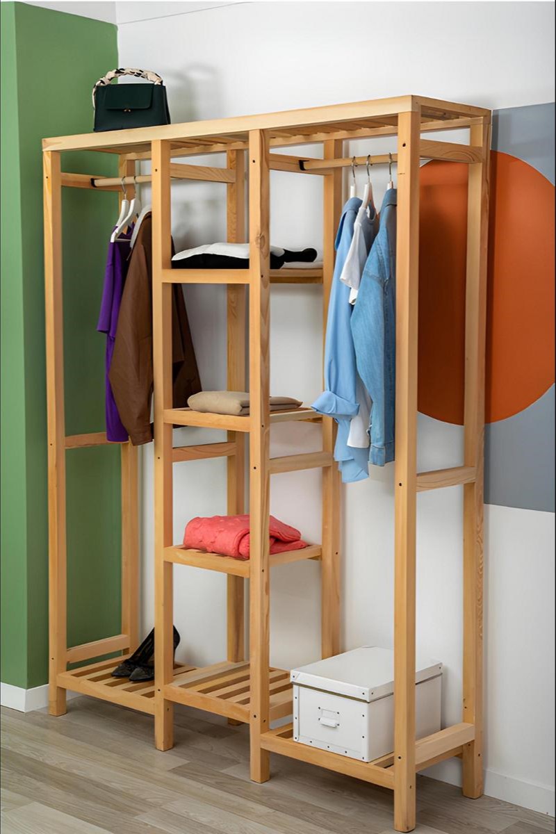 Beige wardrobe shelf cabinet clothing wardrobe furniture cabinets wardrobes wood