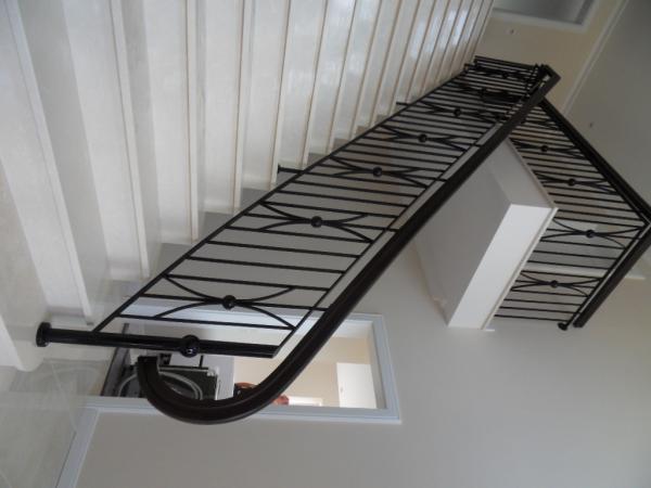 Internal railing stair run handmade railing model #435