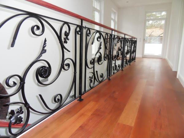 Balcony railing fence handmade custom-made wrought iron stairs balconies 172