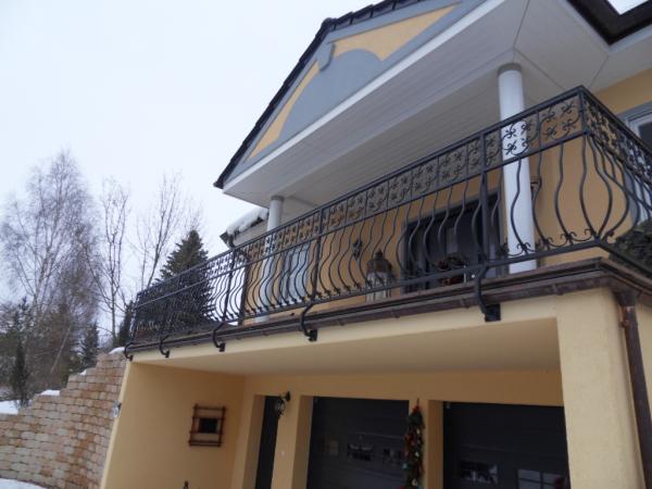 Classic railing handcrafted balcony stair wrought iron fence 1 linear meter #337