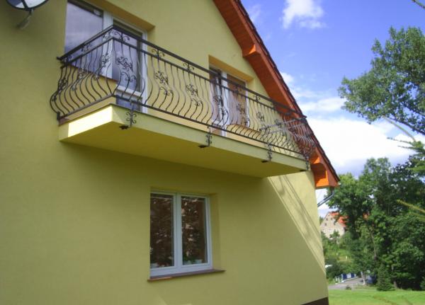 Balcony railing fence handmade custom-made wrought iron stairs balconies 154