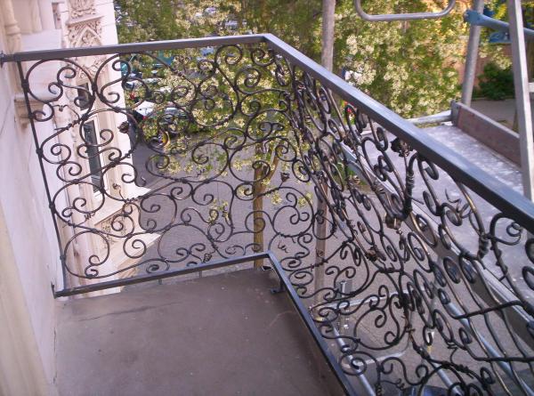 Classic steel staircase wrought iron stairs balcony railing custom manufacturing 139