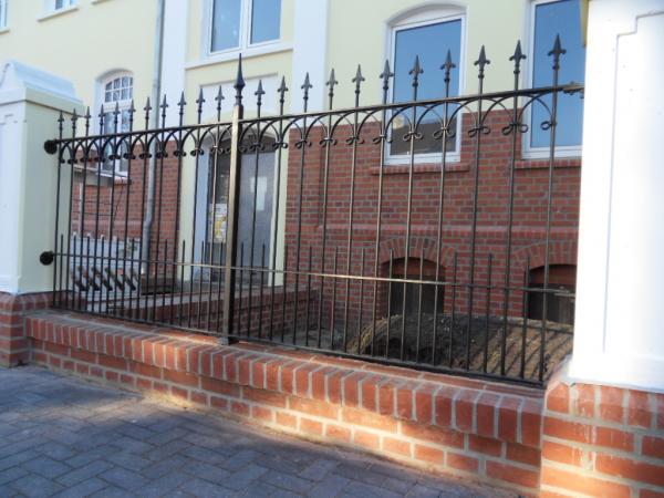 Outdoor garden baroque rococo fence classic railing wrought iron 1 linear meter 412