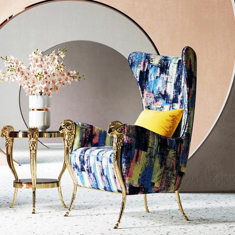 Armchair, wing chair, couches, furniture, TV design, furniture decor.