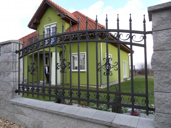 Classic railing handcrafted balcony stair wrought iron fence 1 linear meter #209