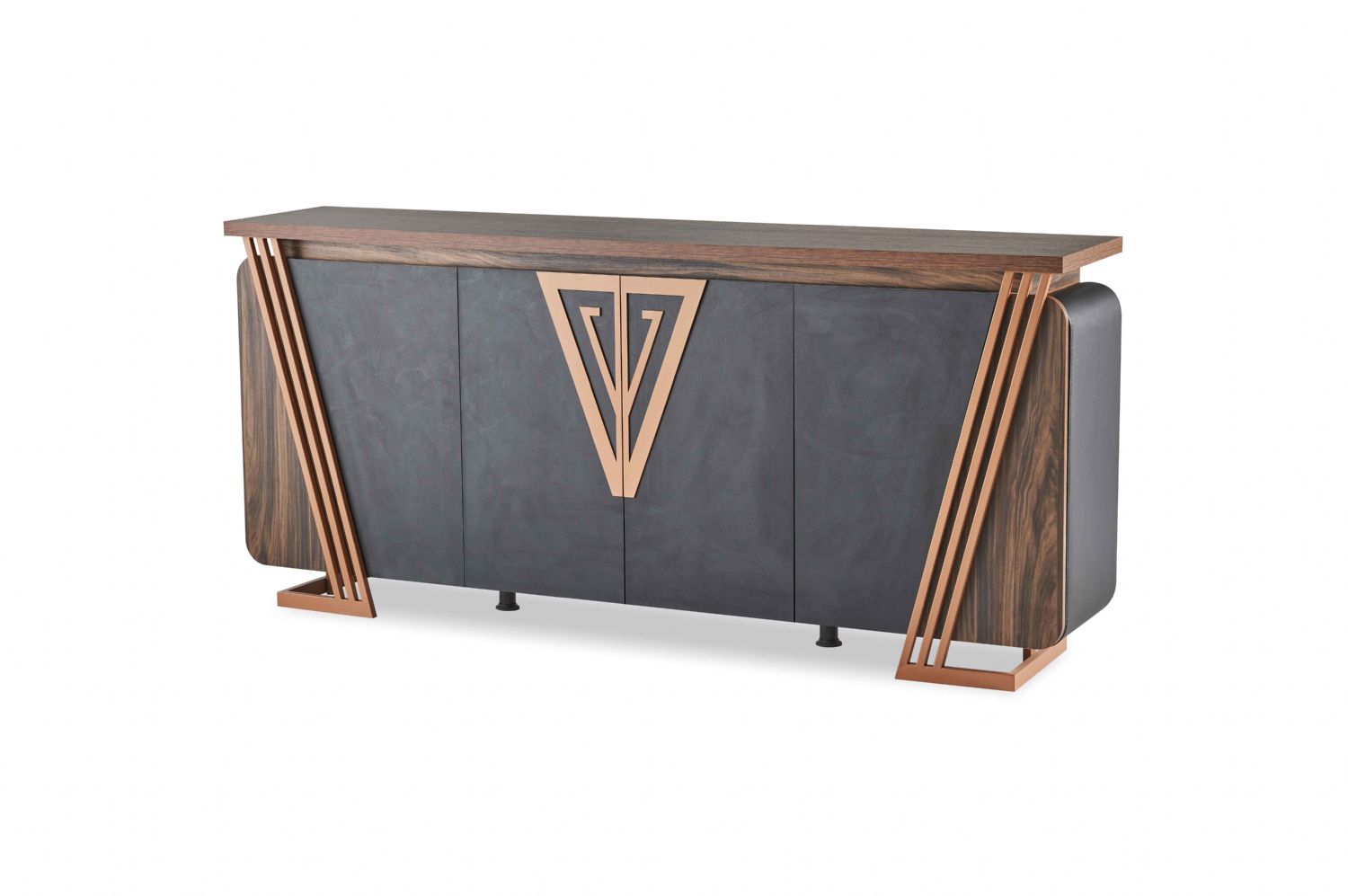 Braun Schwarz Bronze Sideboard Rectangular Shape Storage Filing Cabinet