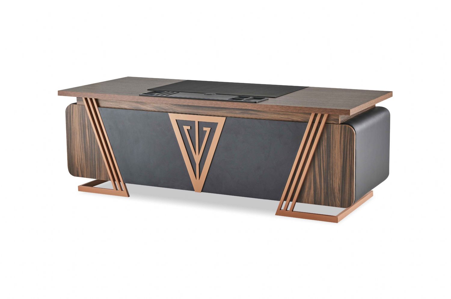 Desk Office Table Brown Bronze Office Furniture Office Wood Modern