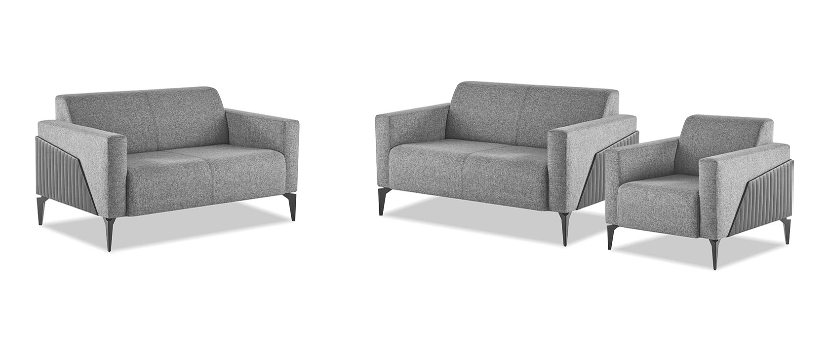 Gray sofa set sofas armchair stainless steel sofa set 2-seater armchair