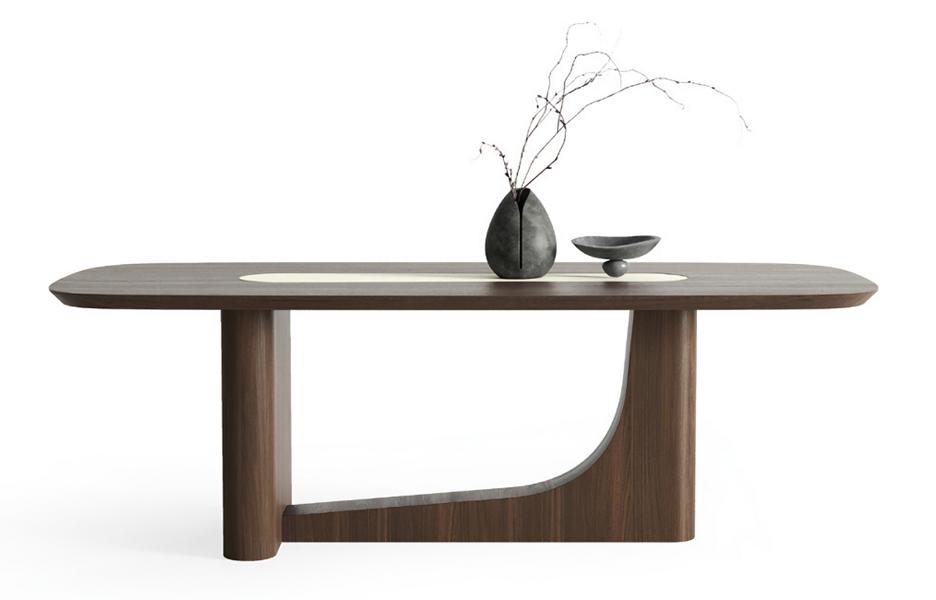 Modern dining table elegant brown durable dining room table kitchen table