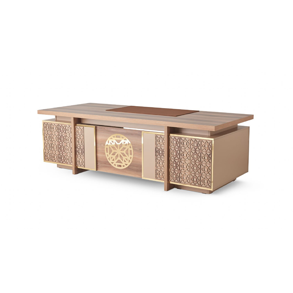 Office desk storage brown writing desk modern rectangular office study room