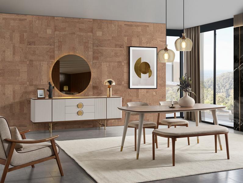 Functional dining table 2x chairs stool dresser with mirror dining room furniture