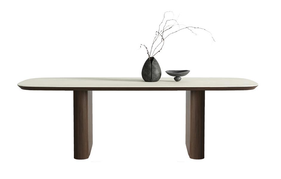 Elegant beige dining table chic kitchen table porcelain dining table