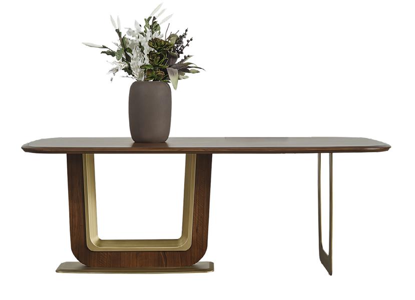 High gloss dining table stylish dining room brown durable table kitchen table