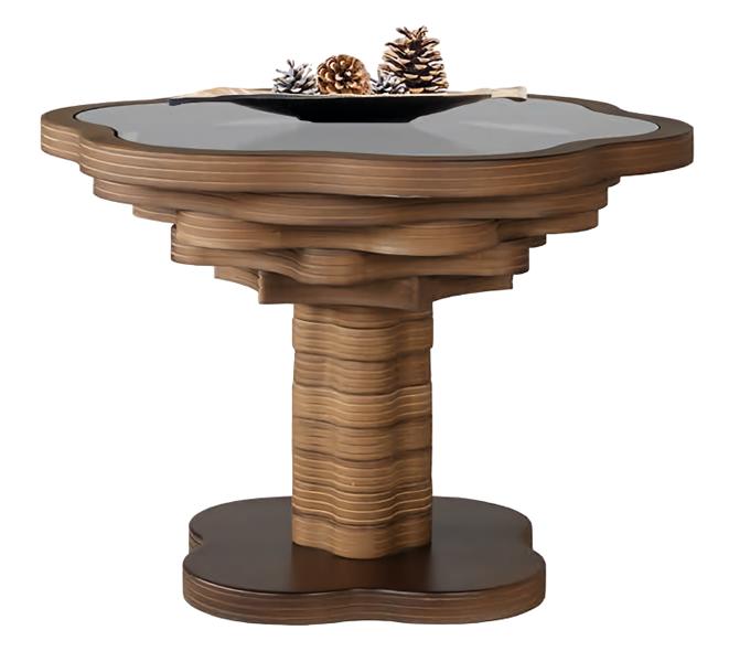 Coffee table side table free-standing wood beige modern original.