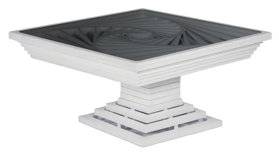 Square coffee table living room table side table white
