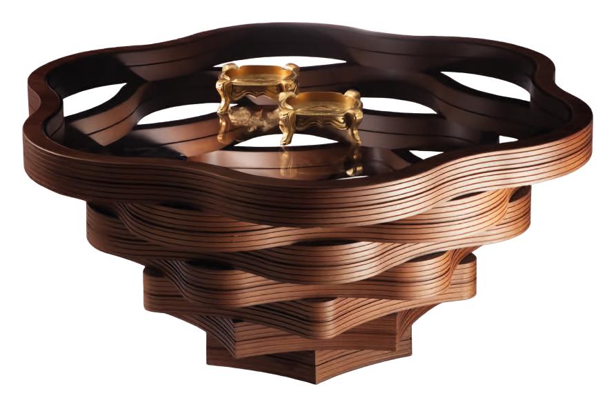 Living room wooden table coffee table brown modern freestanding