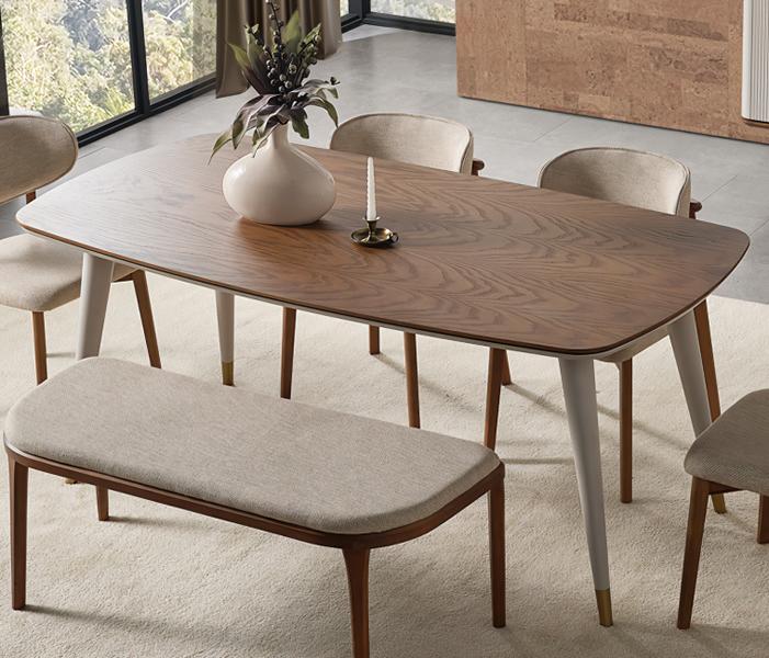 Modern dining table elegant and functional kitchen table beige new