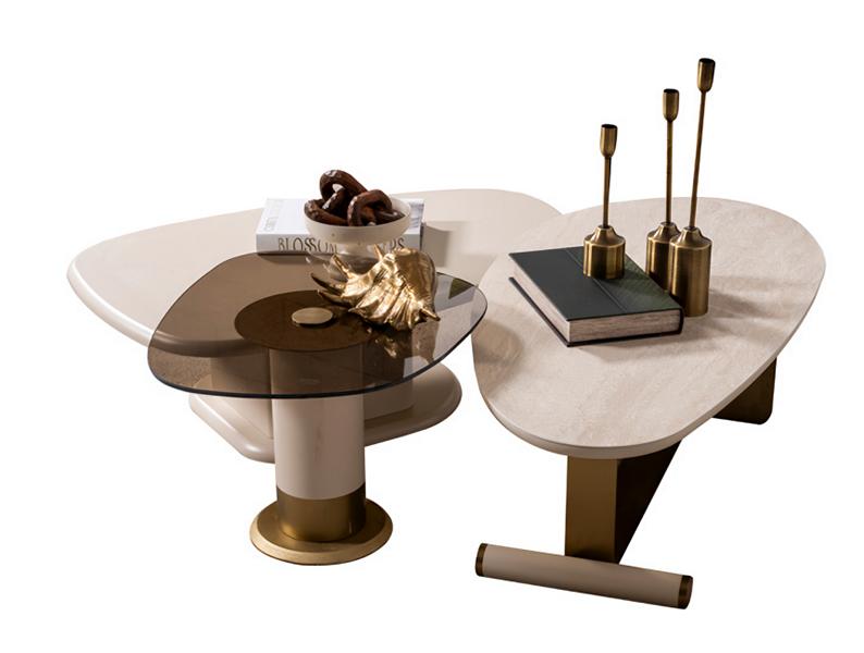 Modern Beige 3x Coffee Tables Versatile Sofa Table Living Room Table