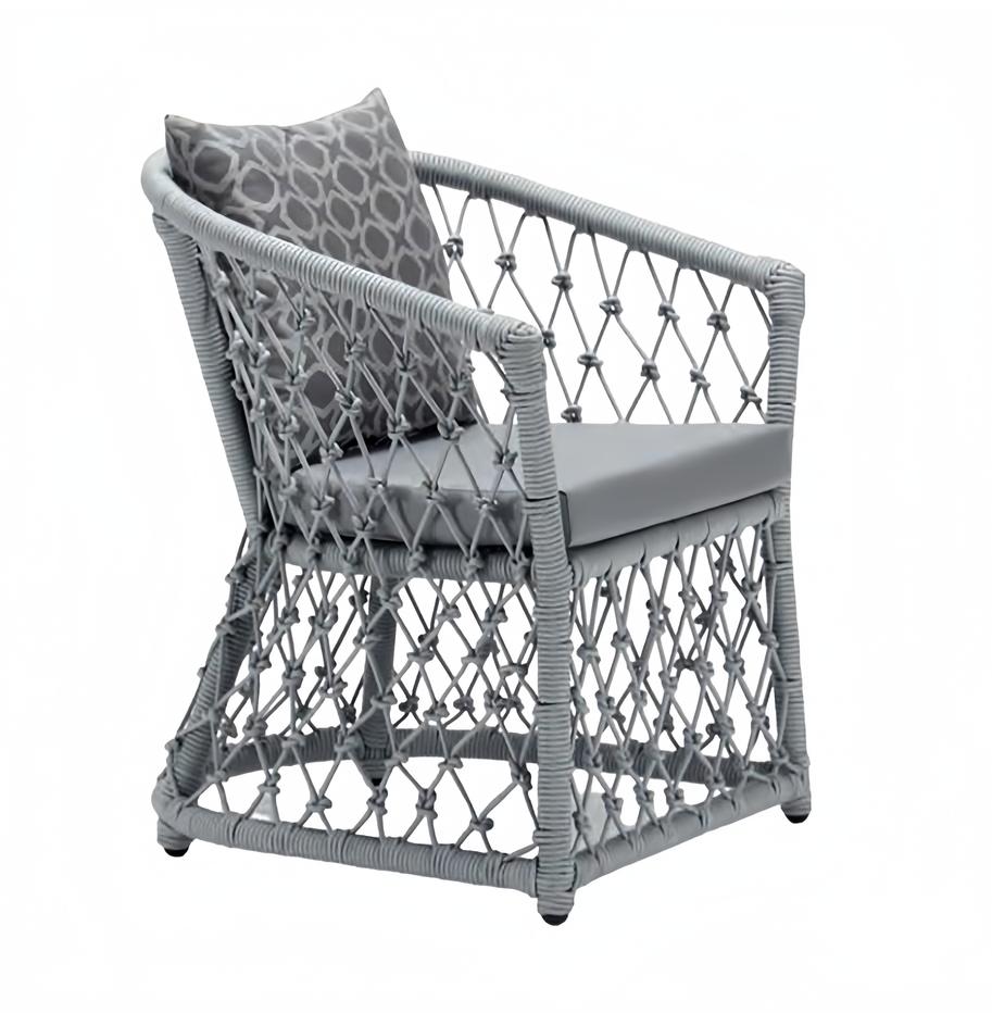 Armchair Design Couch Sofa Gray High Quality Modern Rattan Upholstered Seat Luxury
