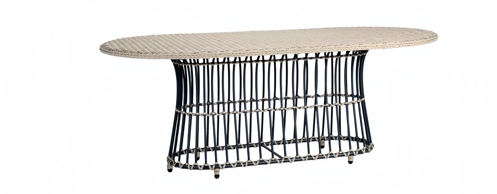 Dining table luxury modern cream white high quality rattan design coffee table