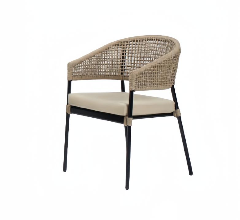 Armchair Modern Design Couch Sofa Beige High Quality Rattan Upholstered Seater Luxury