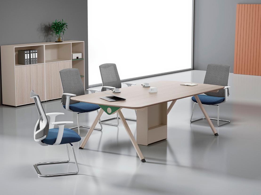 Beige office table luxurious conference tables wood office furniture