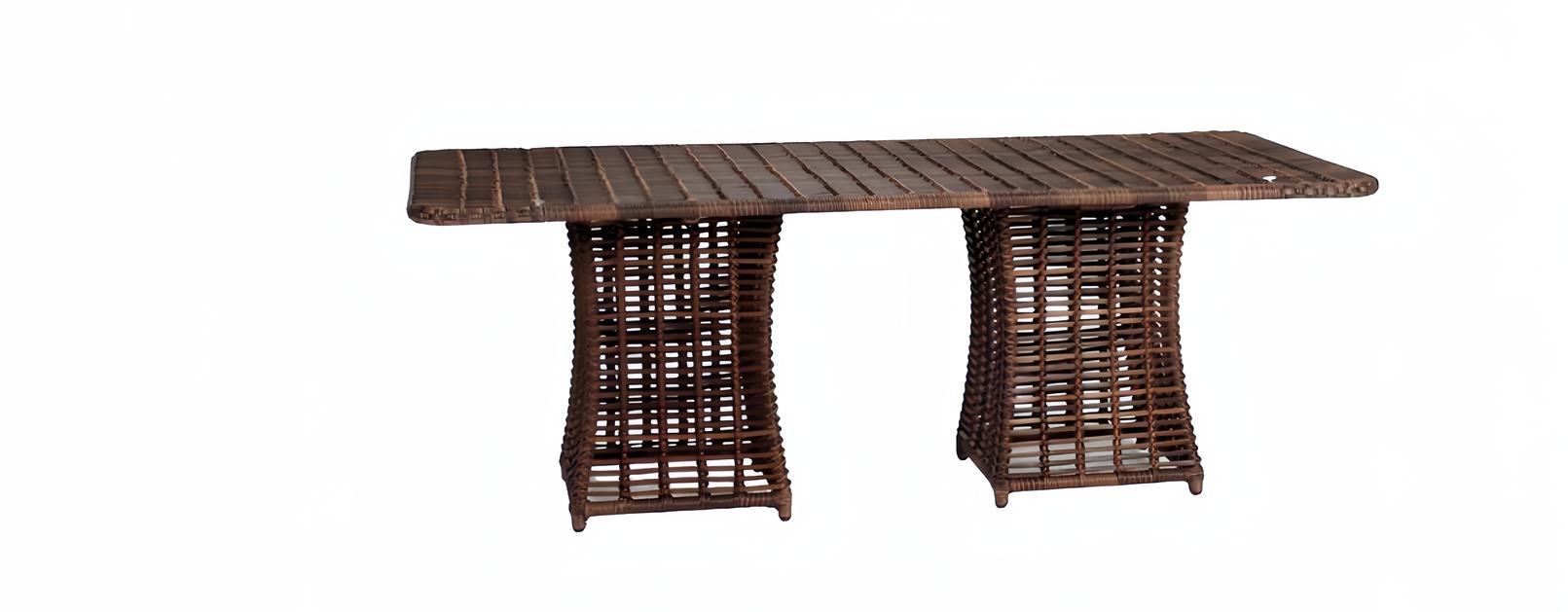 Brown Luxury Modern Coffee Table High-Quality Rattan Design