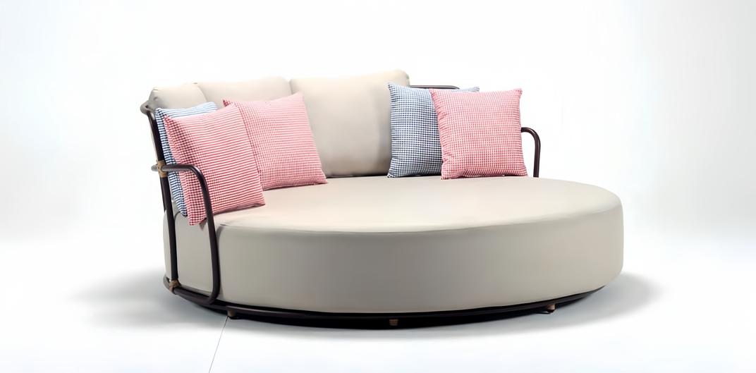 Designer furniture high-quality garden sofa cushions beige sofas terrace couches