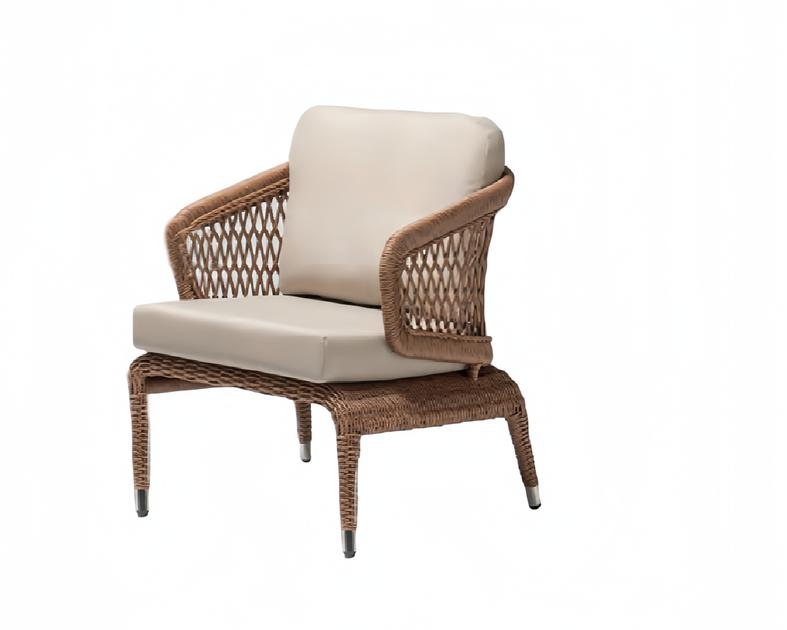 Brown Rattan Chair Design Couch High Quality High-Quality Upholstered Seat Luxury