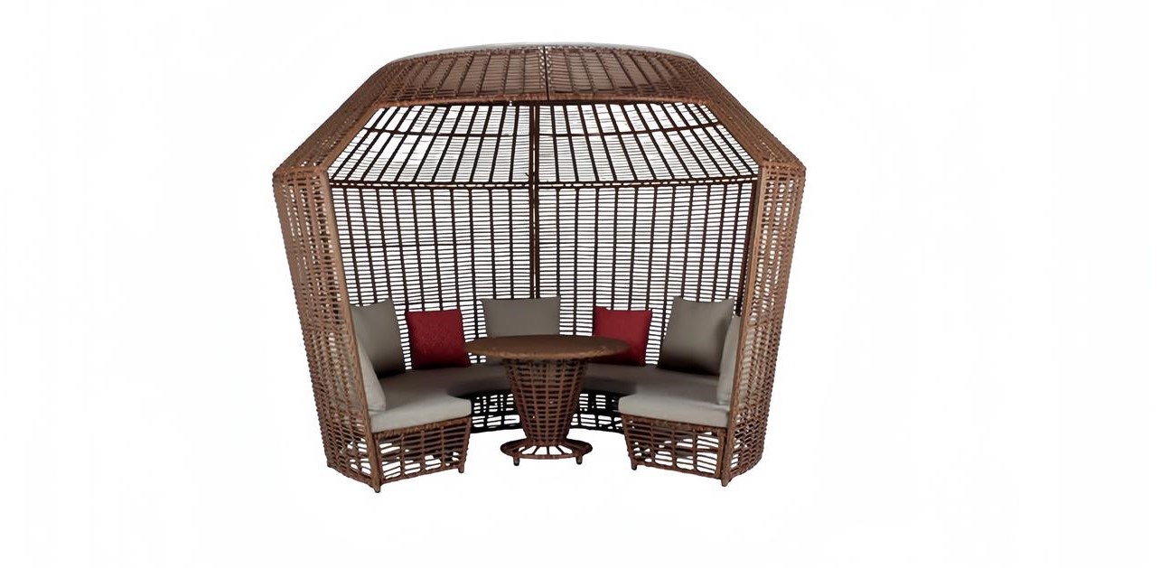 Pergola round sofa pavilion lounge canopy terrace pavilion sofa couch outdoor