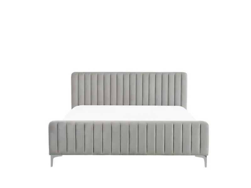 Double bed bedroom 180cm mattress gray modern style high quality