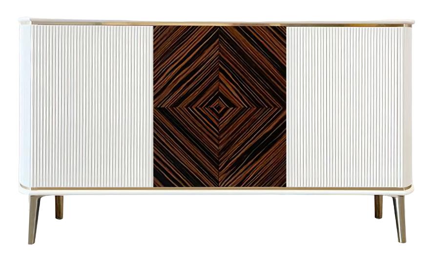 TV lowboard luxury white RTV stand living room modern design wood furniture