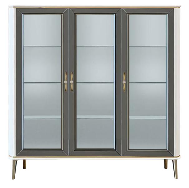 Showcase living room cabinet wood glass cabinets Italian excellence aesthetics